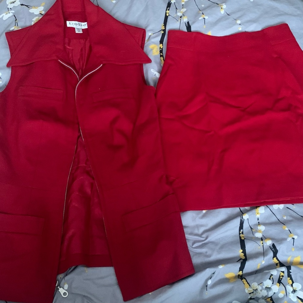 Bebe wool skirt suit